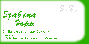 szabina hopp business card